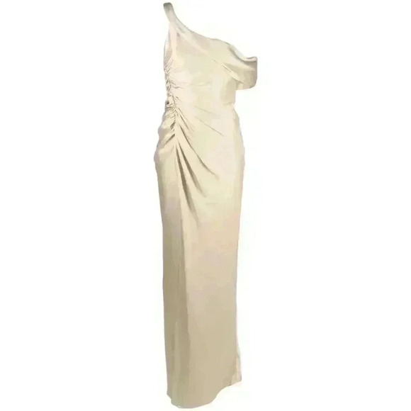 New NWT Jonathan Simkhai One-Shoulder Satin Maxi Dress, Size 2 Retails $1,100 - Picture 4 of 6